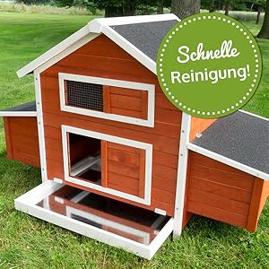 zooprinz H&uuml;hnervoliere Stall f&uuml;hr H&uuml;hner H&uuml;hnerstall Hahn Wachteln Stall