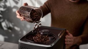 Gro&szlig;er Kaffeebohnenbeh&auml;lter mit Aromaschutz h&auml;lt Bohnen frisch