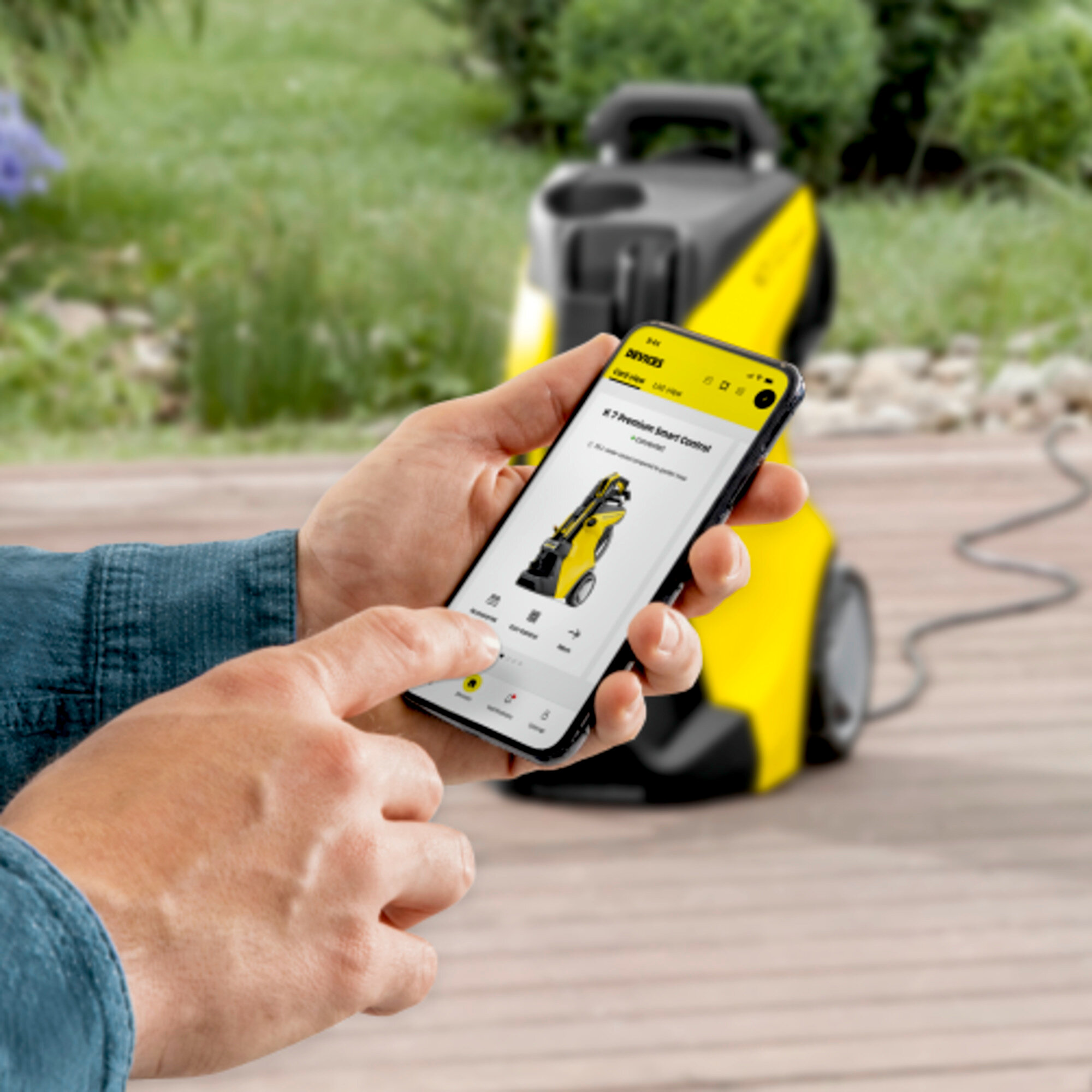 Pressure washer K 7 Smart Control Flex Home: Connects to the Home & Garden app via Bluetooth