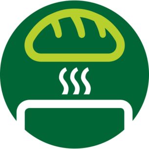 Built in bun rack for heating rolls, pastries or buns